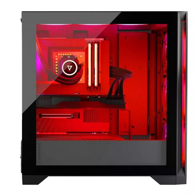 Caixa Modecom Volcano Expanse S Apex ARGB Midi, preta