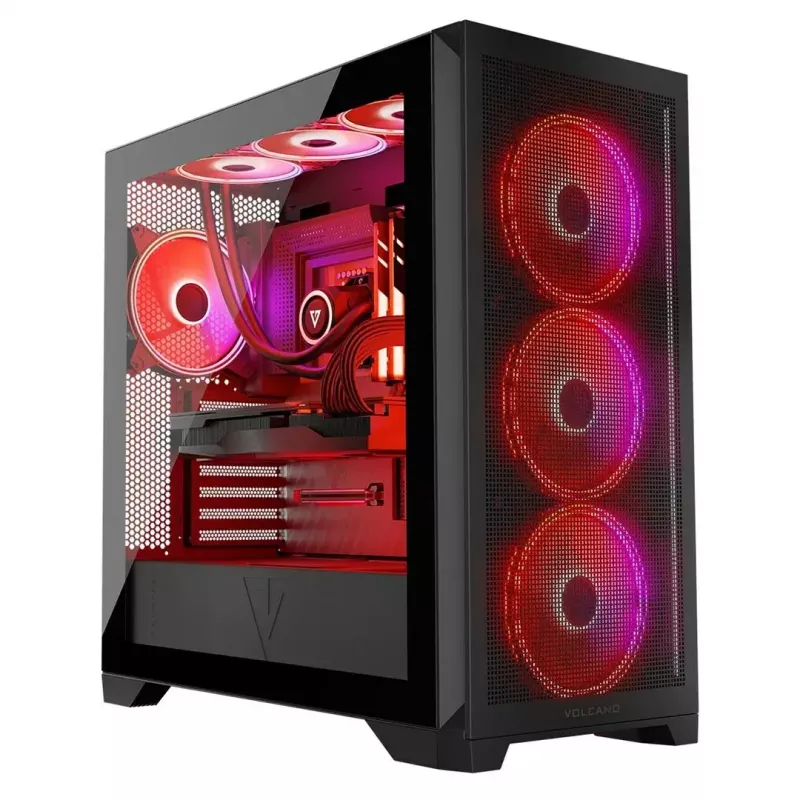 Caixa Modecom Volcano Expanse S Apex ARGB Midi, preta