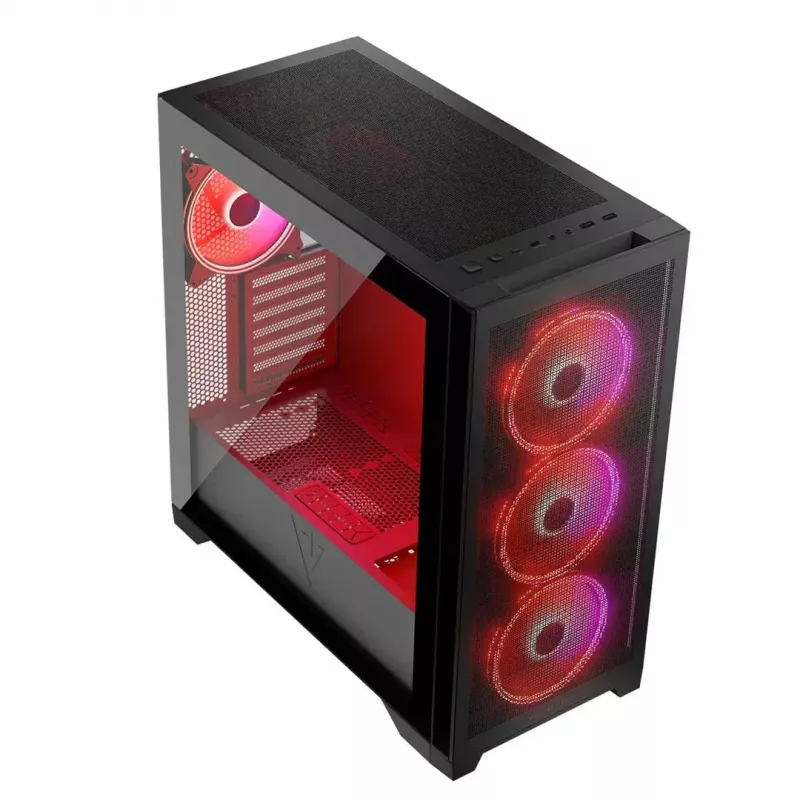 Caixa Modecom Volcano Expanse S Apex ARGB Midi, preta