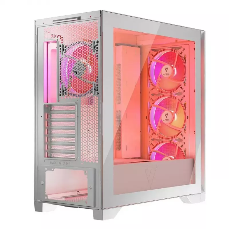 Caixa de computador Modecom Volcano Expanse S Apex ARGB Midi, branca
