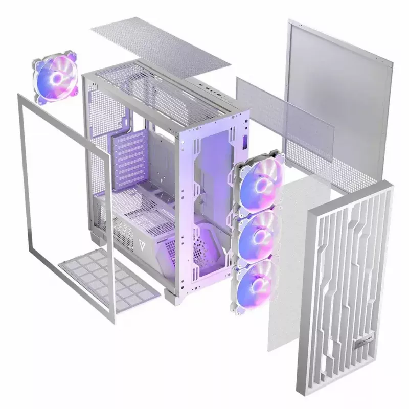 Modecom Volcano Perun Apex ARGB caixa Midi, branca