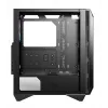 Caixa de computador gaming MSI MPG GUNGNIR 110R Mid Tower preta, USB 3.2 Gen2 Type C, 4x ventoinha ARGB 120mm, Mystic Light Sync, placa de controlo ARGB 1 para 6, 2x painéis de vidro temperado, ATX, mATX, mini-ITX