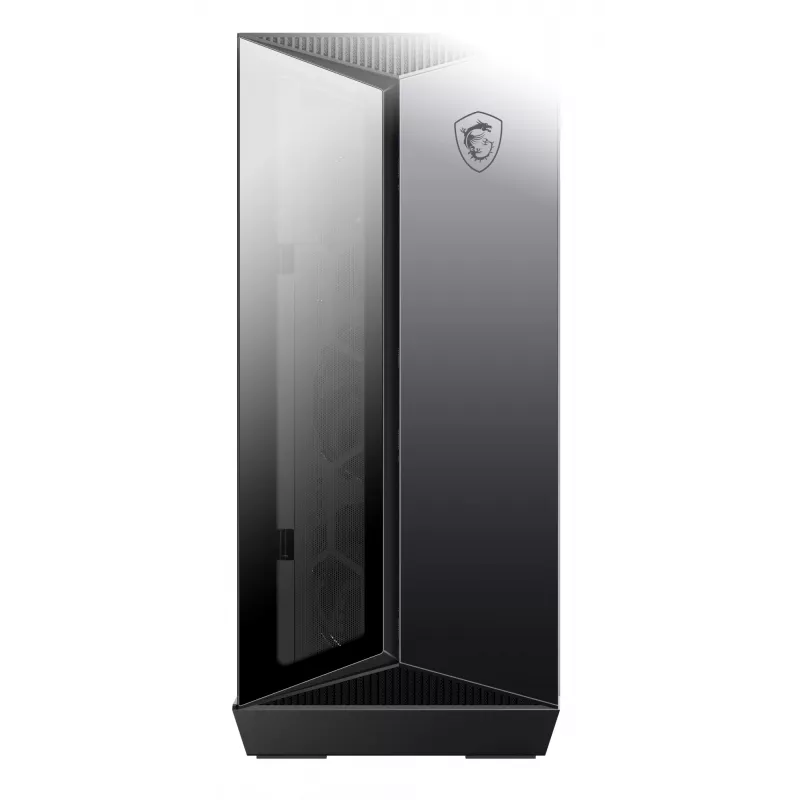 Caixa de computador gaming MSI MPG GUNGNIR 110R Mid Tower preta, USB 3.2 Gen2 Type C, 4x ventoinha ARGB 120mm, Mystic Light Sync, placa de controlo ARGB 1 para 6, 2x painéis de vidro temperado, ATX, mATX, mini-ITX
