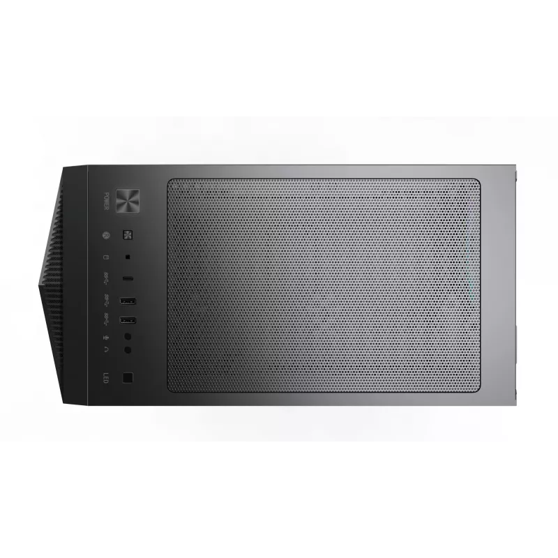 Caixa de computador gaming MSI MPG GUNGNIR 110R Mid Tower preta, USB 3.2 Gen2 Type C, 4x ventoinha ARGB 120mm, Mystic Light Sync, placa de controlo ARGB 1 para 6, 2x painéis de vidro temperado, ATX, mATX, mini-ITX