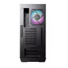 Caixa de computador gaming MSI MPG GUNGNIR 110R Mid Tower preta, USB 3.2 Gen2 Type C, 4x ventoinha ARGB 120mm, Mystic Light Sync, placa de controlo ARGB 1 para 6, 2x painéis de vidro temperado, ATX, mATX, mini-ITX