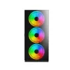 Caixa de PC SAVIO Prime X1 ARGB vidro Midi Tower preta – vidro temperado, ventoinha ARGB, suporte micro ATX/ATX