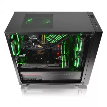 Caixa de PC Thermaltake Versa H17 Window Micro Tower preta