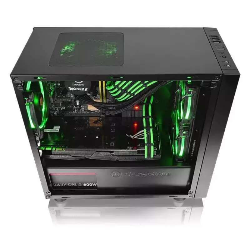 Caixa de PC Thermaltake Versa H17 Window Micro Tower preta