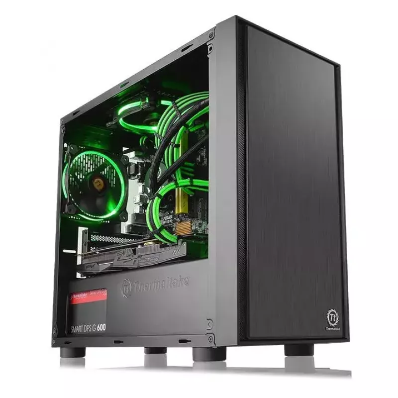 Caixa de PC Thermaltake Versa H17 Window Micro Tower preta