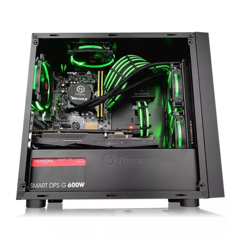 Caixa de PC Thermaltake Versa H17 Window Micro Tower preta