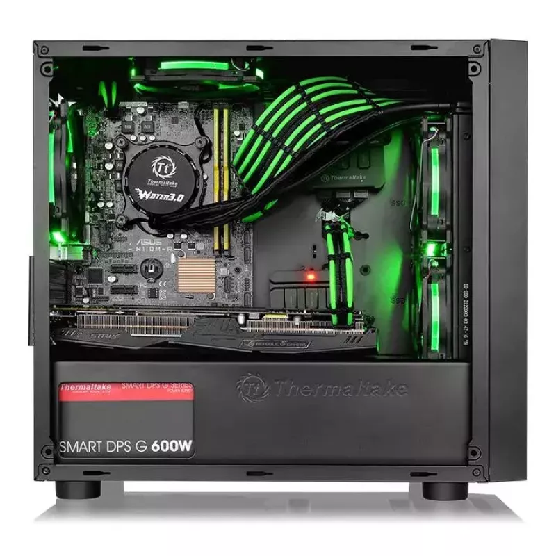 Caixa de PC Thermaltake Versa H17 Window Micro Tower preta