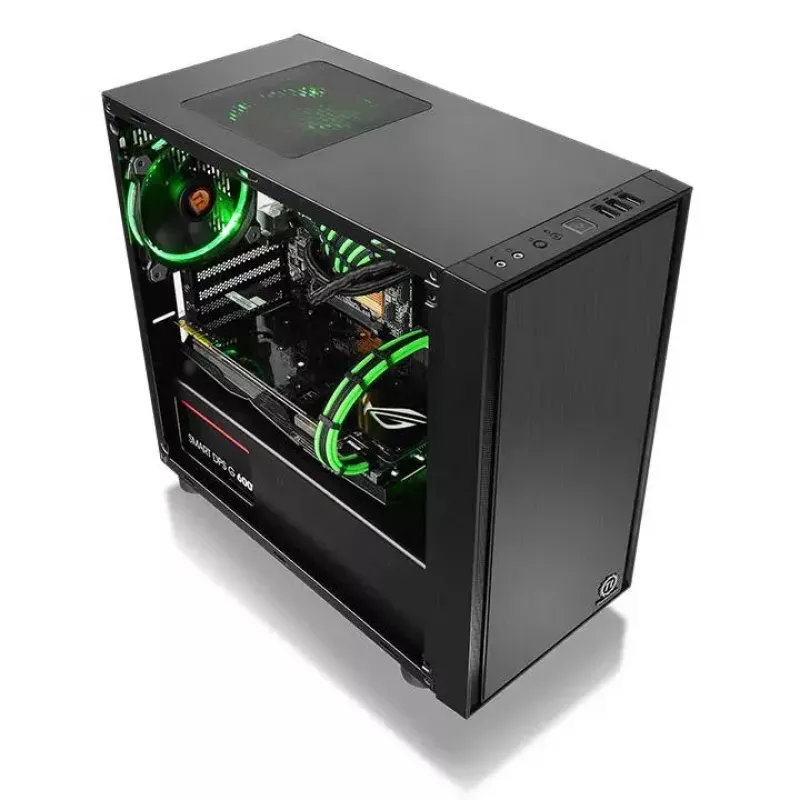 Caixa de PC Thermaltake Versa H17 Window Micro Tower preta