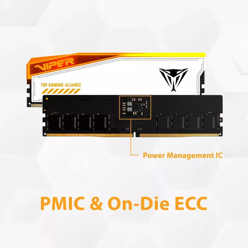 Patriot Viper Elite 5 RGB TUF Gaming Alliance DDR5 SDRAM kit de 32GB 3000MHz CL36 On-die ECC DIMM 288-PIN