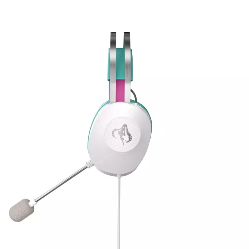 Headset ASUS TUF Gaming H1 Gen II Hatsune Miku Edition com fios arco de cabeça USB Type-A rosa, turquesa, branco