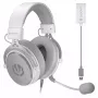 Auscultadores com microfone e fio ENDORFY VIRO Plus USB EY1A005, USB-A + ficha jack de 3,5 mm, 7.1, microfone amovível, 20–20000 Hz, cabo de 2,9 m, brancos (Onyx White)