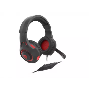 Headset GENESIS Radon 210 headset gaming com fios com arco de cabeça USB Type-A preto, vermelho