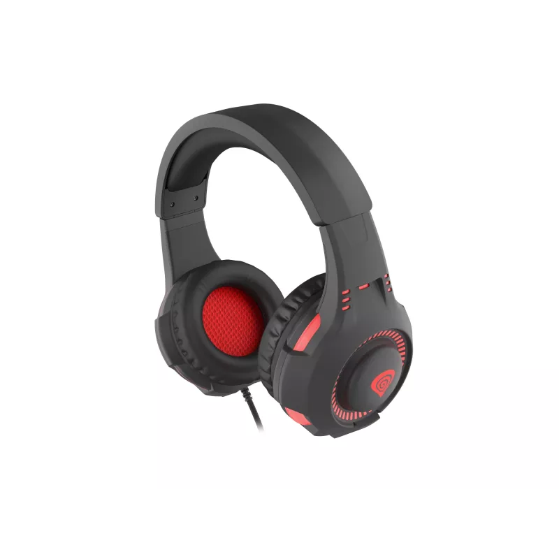 Headset GENESIS Radon 210 headset gaming com fios com arco de cabeça USB Type-A preto, vermelho