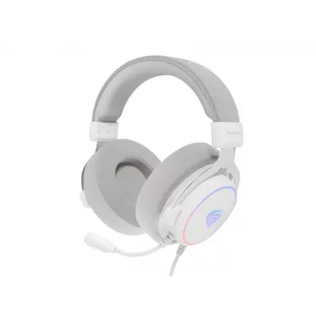 Headset GENESIS Neon 764 headset gaming com fios com arco de cabeça USB Type-A branco