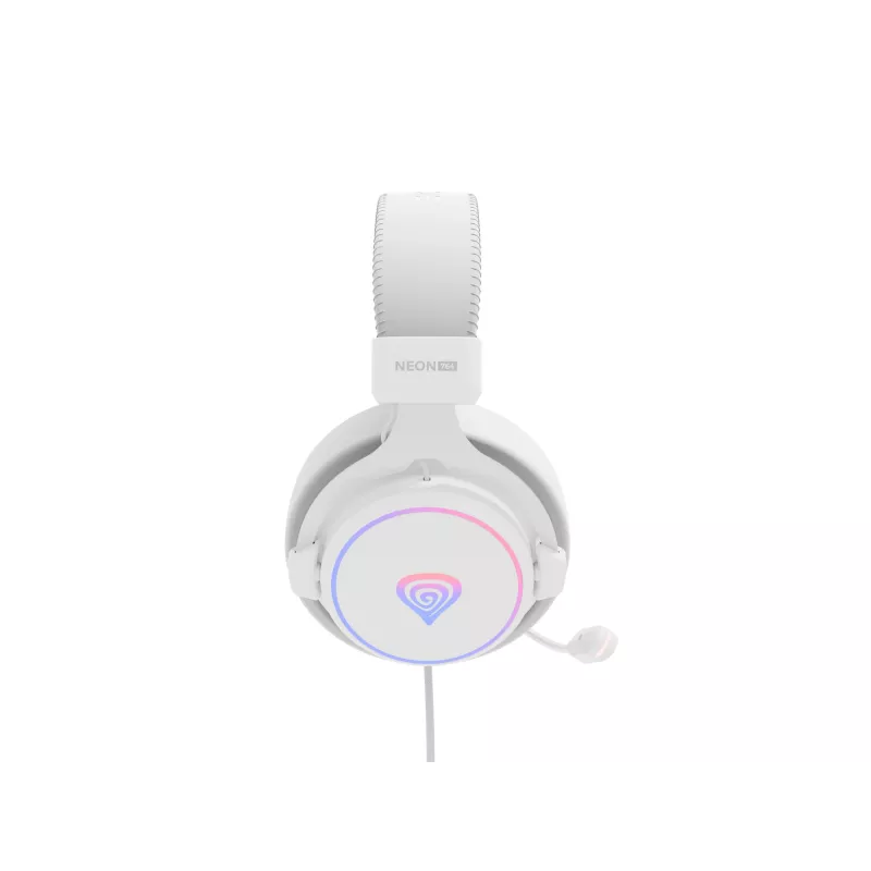 Headset GENESIS Neon 764 headset gaming com fios com arco de cabeça USB Type-A branco