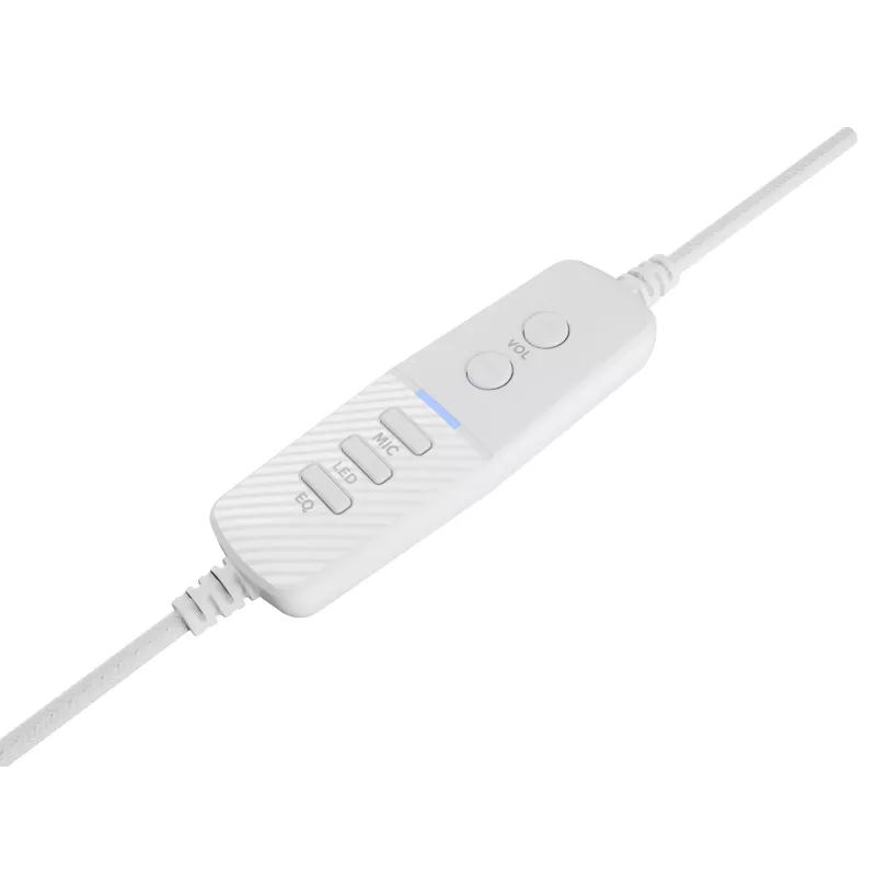 Headset GENESIS Neon 764 headset gaming com fios com arco de cabeça USB Type-A branco