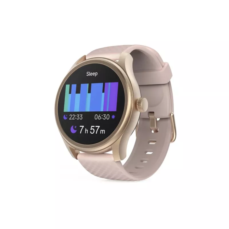 Smartwatch Hama 5010, monitorização do sono, redondo, à prova de água, 1,38 polegadas, rosa (00178616)