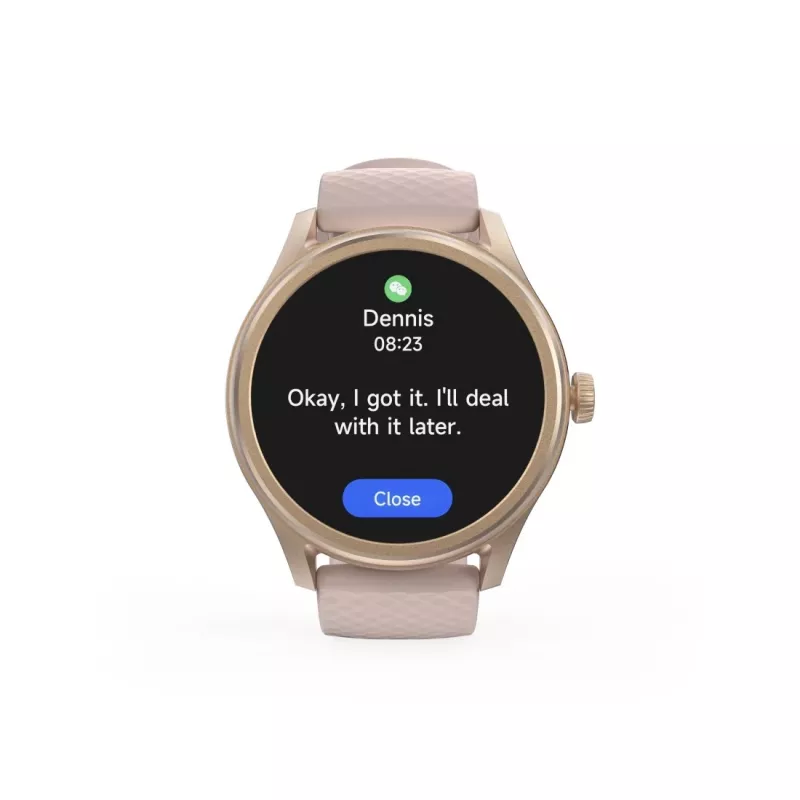 Smartwatch Hama 5010, monitorização do sono, redondo, à prova de água, 1,38 polegadas, rosa (00178616)