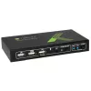 Comutador KVM Techly 2x1 USB HDMI 4Kx2K IDATA KVM-HDMI2U preto