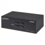 Comutador KVM Manhattan 4 portas 4K@30Hz USB-A áudio microfone