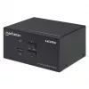 Comutador KVM Manhattan 2 portas 4K HDMI USB áudio controlo de 2 computadores