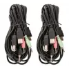 Comutador KVM Manhattan 2 portas 4K HDMI USB áudio controlo de 2 computadores