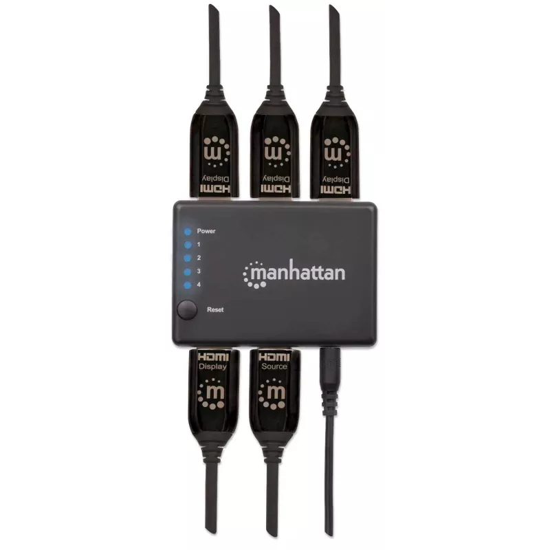 Splitter HDMI Manhattan 4 portas compacto