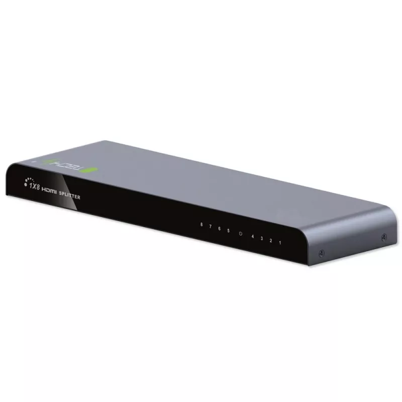 Splitter HDMI 2.0 Techly IDATA HDMI2-4K8, 8 portas, 4K UHD, 3D, metálico, preto