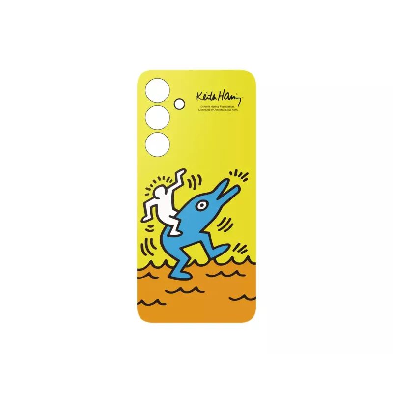 Capa Samsung Keith Haring Flipsuit Case para S24 FE amarela