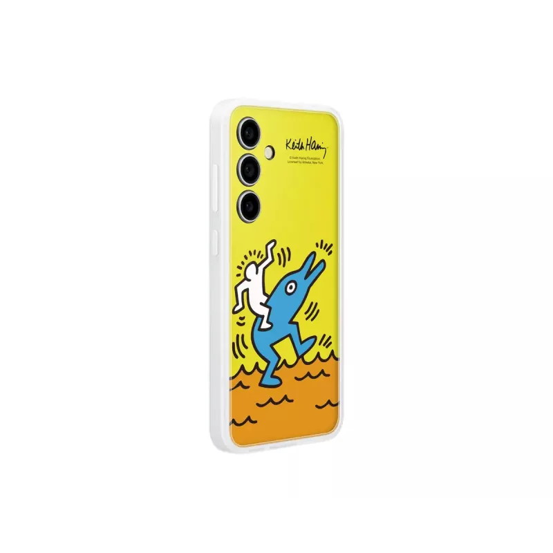 Capa Samsung Keith Haring Flipsuit Case para S24 FE amarela