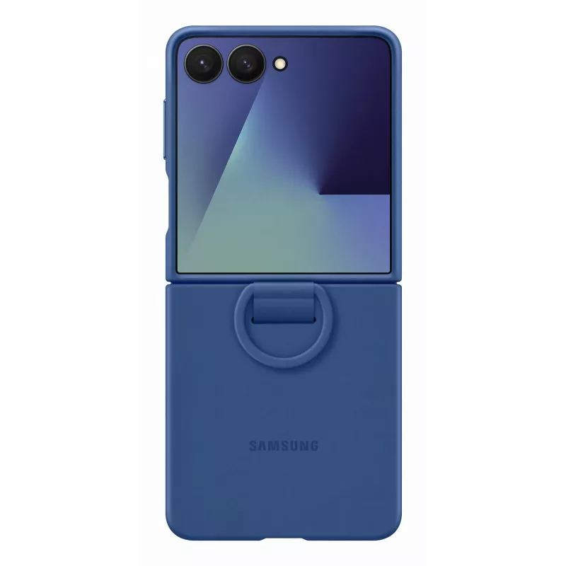 Samsung EF-PF766TNEGWW capa de silicone com anel para Galaxy Z Flip7, azul