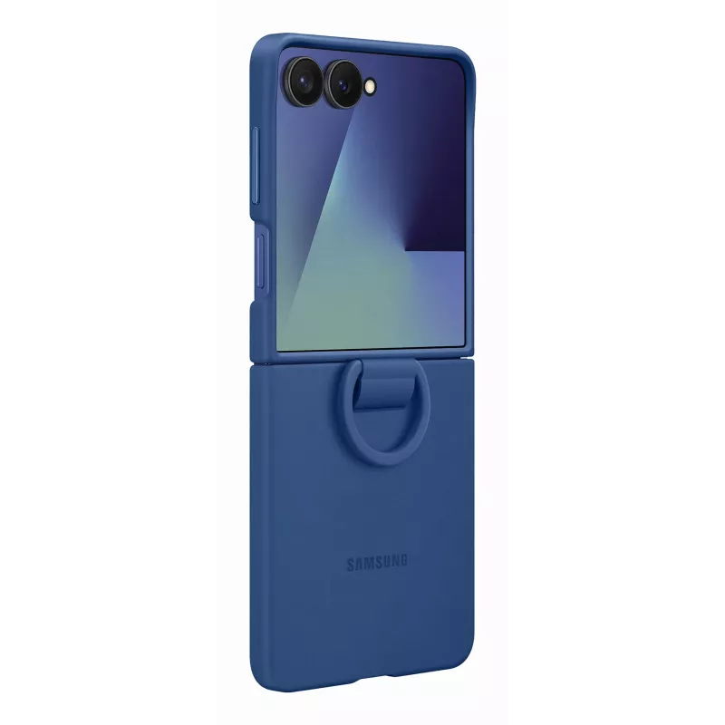 Samsung EF-PF766TNEGWW capa de silicone com anel para Galaxy Z Flip7, azul