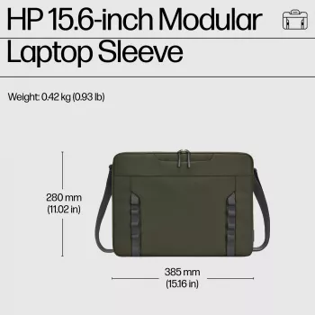 Mala modular para portátil HP 15,6 polegadas, sleeve, 39,6 cm (15,6 polegadas), 420 g