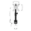 Techly ICA-LCD 500BK suporte de secretária para monitor 13–30 polegadas (76,2 cm), até 15 kg, VESA 75x75/100x100, preto