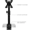 Techly ICA-LCD 500BK suporte de secretária para monitor 13–30 polegadas (76,2 cm), até 15 kg, VESA 75x75/100x100, preto