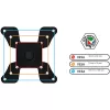 Techly ICA-LCD 500BK suporte de secretária para monitor 13–30 polegadas (76,2 cm), até 15 kg, VESA 75x75/100x100, preto