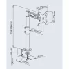 Suporte de secretária Techy 13-27 polegadas para monitor braço central inclinável ICA-LCD 501BK