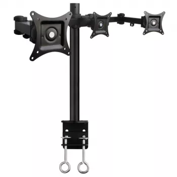 Suporte de secretária Techly 13-24 polegadas para 3 monitores com morsa ICA-LCD 482-T