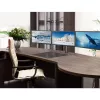Suporte de secretária Techly 13-24 polegadas para 3 monitores com morsa ICA-LCD 482-T