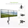 Suporte de secretária Techly 13-24 polegadas para 3 monitores com morsa ICA-LCD 482-T