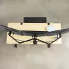 Suporte de secretária Techly 13-24 polegadas para 3 monitores com morsa ICA-LCD 482-T
