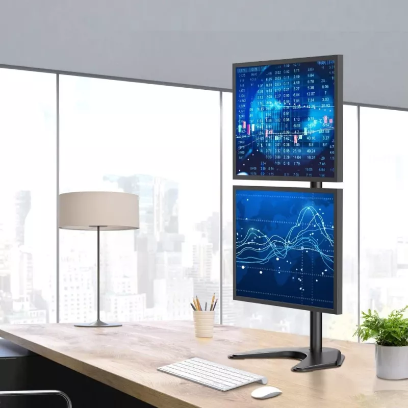 Suporte de monitor Techly ICA-LCD 2520V 68,6 cm (27 polegadas) de secretária preto