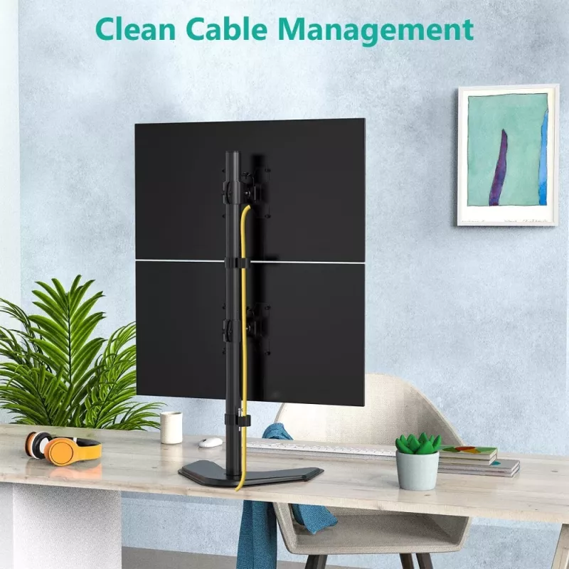 Suporte de monitor Techly ICA-LCD 2520V 68,6 cm (27 polegadas) de secretária preto