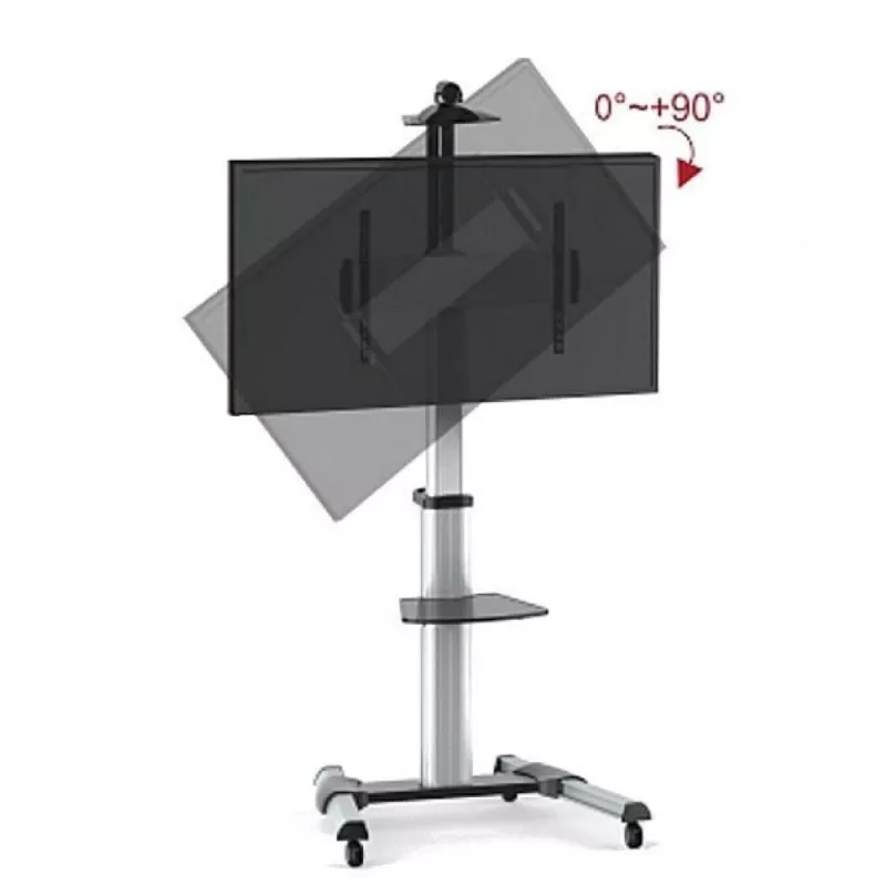 Suporte de chão com rodas Techly para LCD / LED / Plasma 37-70 com prateleira ICA-TR15