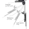 Suporte de teto retrátil dobrável Techly para TV LED/LCD 17–37 polegadas preto
