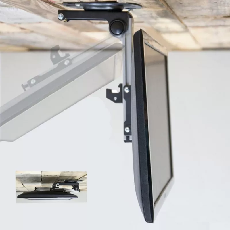 Suporte de teto retrátil dobrável Techly para TV LED/LCD 17–37 polegadas preto